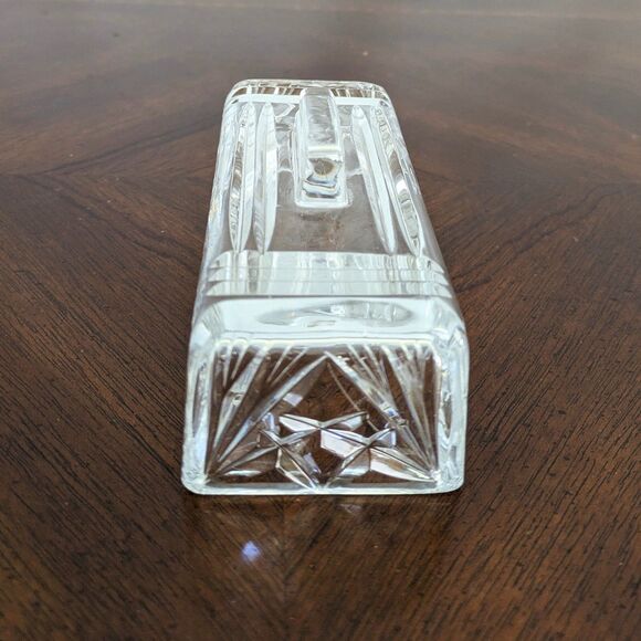 Gorham Cherrywood Lead Crystal Covered 1/4 lb Butter Dish w/Lid Vintage - Picture 8 of 10